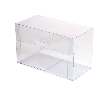 Прямоугольная прозрачная коробка чемодан с крышкой клапаном