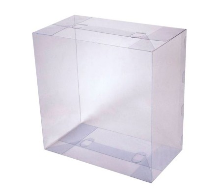Прозрачная квадратная коробка с боковым швом и клапаном 