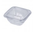 Прозрачная крышка из ПП и ПЭТ к контейнерам кубикам для холодных и горячих готовых блюд 