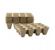 Торфяные горшочки в кассете на 12 ячеек для выращивания саженцев