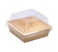 Квадратная купольная крышка ПЭТ для пищевых бумажных контейнеров
