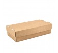 Бумажная коробка со съемной крышкой и фальцевым дном для готовых блюд 