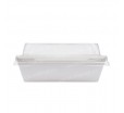 Белый бумажный контейнер с купольной крышкой для салатов и закусок