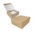 Крафт коробка органайзер с крышкой для доставки еды