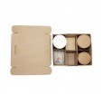 Крафт коробка органайзер Шеф Бокс с перегородками для упаковки еды