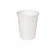 Белый бумажный однослойный стакан для холодных и горячих напитков
