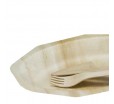Овальная деревянная тарелка с фигурным краем для холодного и горячего