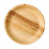 Тарелка круглая из пальмовых листьев 