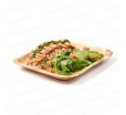 Квадратная тарелка из пальмовых листьев для подачи горячих и холодных блюд
