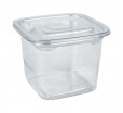 Пластиковый контейнер серии СпК-0909 из ПЭТ квадратной формы для реализации холодных пищевых продуктов