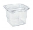 Прозрачная пластиковая крышка серии СпК-0909К с контурным замком для контейнеров с холодными продуктами