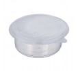 Прозрачная плоская крышка серии СпК-131-133 из ПЭТ для круглых контейнеров под холодные готовые продукты