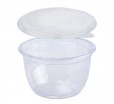Прозрачная плоская крышка серии СпК-131-133 из ПЭТ для круглых контейнеров под холодные готовые продукты