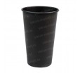 Бумажный черный стакан с ламинацией однослойный для холодных и горячих напитков