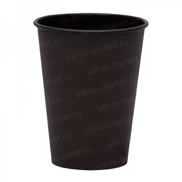 Бумажный черный стакан 250-450 мл