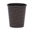 Бумажный черный стакан с ламинацией однослойный для холодных и горячих напитков