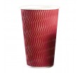 Гофрированный бумажный стакан волна для горячих напитков 