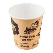 Крафт-стакан с принтом "Кофе тайм" 
