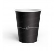 Ламинированный черный бумажный стакан Be Happy для холодных напитков
