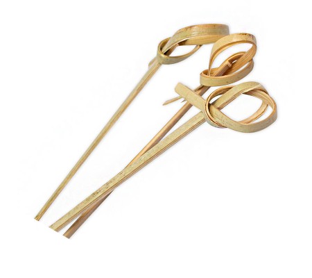 Натуральная бамбуковая шпажка узелок на канапе, закусок и мини-бутербродов 