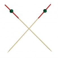 Бамбуковая шпажка зеленая с красным