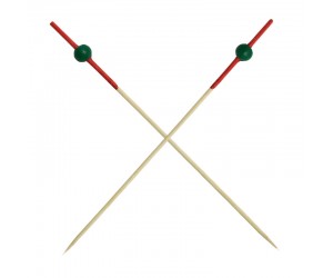 Бамбуковая шпажка зеленая с красным