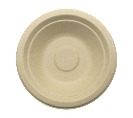 Круглая глубокая тарелка крафт для одноразового использования