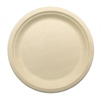 Плоская круглая тарелка крафт 260 мм