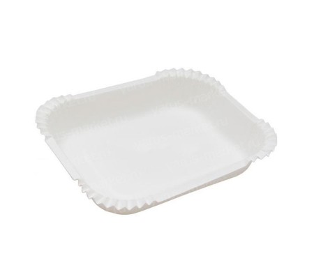 Бумажные прямоугольные глубокие тарелки с ламинацией