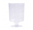 Прозрачный пластиковый бокал на ножке кристалл для холодных напитков