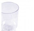Прозрачный пластиковый бокал на ножке кристалл для холодных напитков