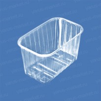 Пластиковый контейнер ПР-КФ-110 из ПЭТ, для хранения салатов, грибов, ягод