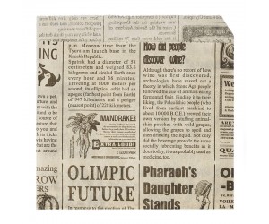 Бумажный уголок с газетным принтом
