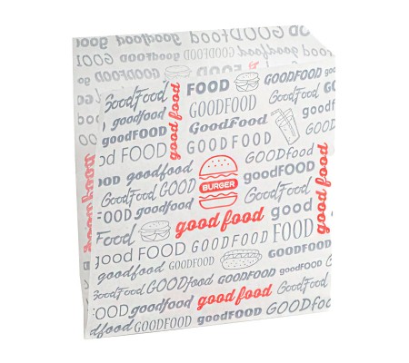 Бумажный уголок с принтом Гуд фуд для упаковки выпечки