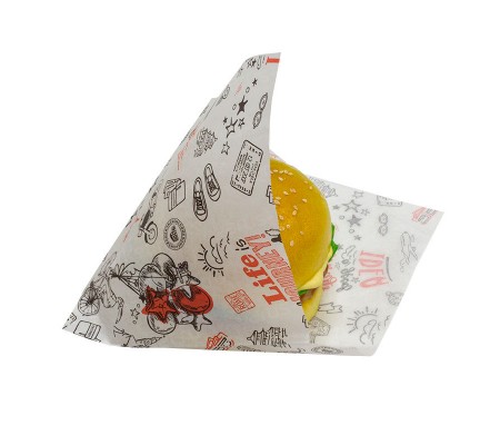 Бумажный жиростойкий уголок TRAVEL для гамбургеров, снеков и закусок