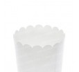 Бумажный стакан для попкорна с круглым дном из белого мелованного картона 