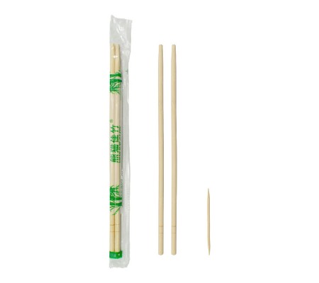 Бамбуковые палочки с зубочисткой в индивидуальной упаковке