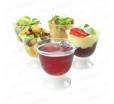 Прозрачный бокал для холодных напитков и десертов из пластика на растительной основе 