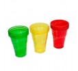 Цветной пластиковый стакан ПЭТ на 200 миллилитров для розлива холодных напитков