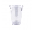 Полипропиленовый гладкий стакан прозрачного цвета объемом 330-500 миллилитров с мерными делениями для разлива холодных напитков
