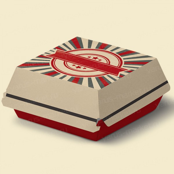 Коробка для бургера с логотипом
