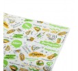 Обертка из жиростойкой бумаги с печатью Foodкорт для выпечки, бургеров и закусок 