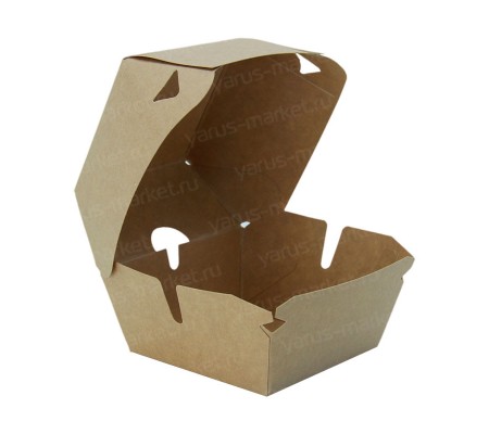 Крафт коробка для гамбургера с покрытием из PLA