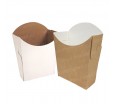 Самосборная крафт коробка для картошки фри, закусок или снеков