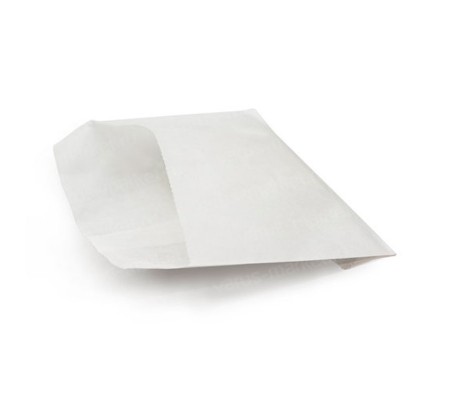 Бумажный белый пакет с V дном для картошки фри