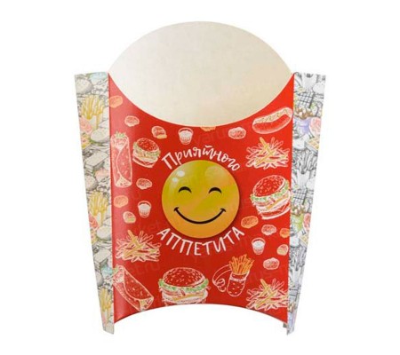 Коробка для картошки фри Smile с ламинацией