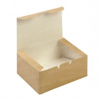 Крафт-коробка с крышкой для наггетсов