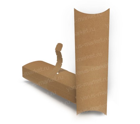 Коробка крафт с отрывной полосой для упаковки роллов, бурито и шаурмы 