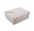 Складной бумажный белый контейнер фолд бокс с внутренней ламинацией