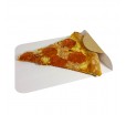 Картонный прямоугольный держатель с бортиком для куска пиццы или пирога